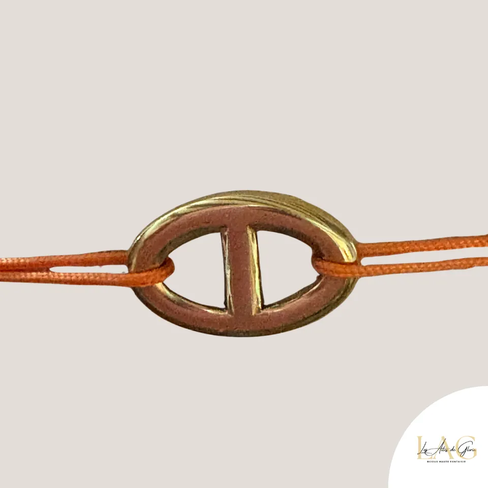 Les Ailes de Gloria Auréa bracelet lien fin doré femme