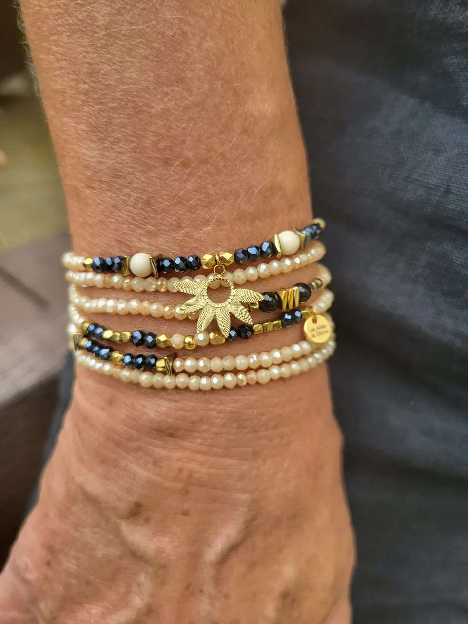 Les Ailes de Gloria Multirangs Punaluu bracelet fantaisie femme