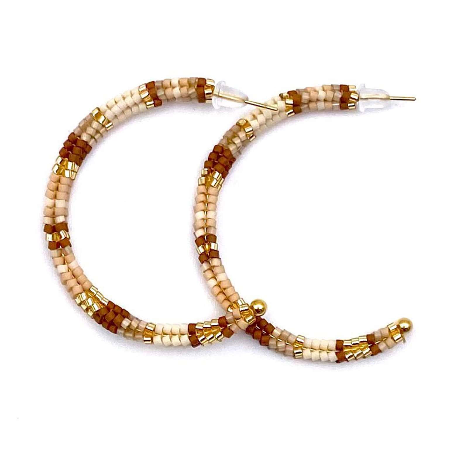 Hypnochic Snake Large créoles fantaisie perles Miyuki