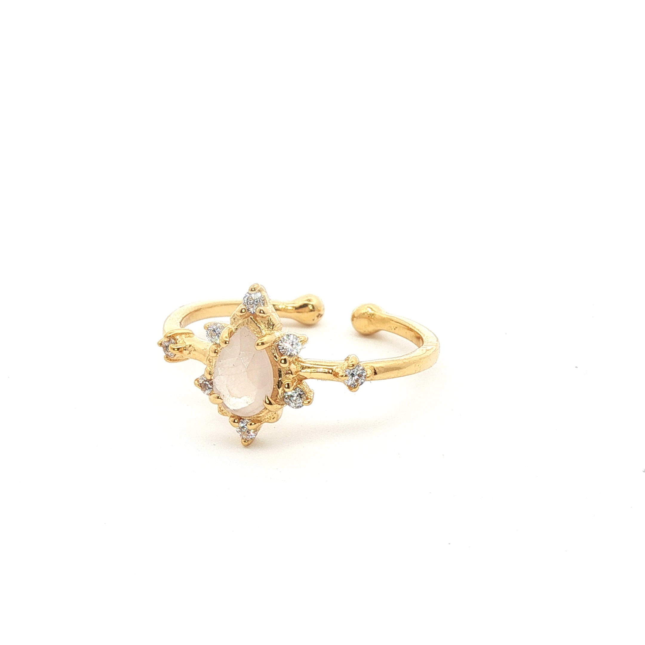 Leticia Ponti Amour Topaze bague plaqué or pierre