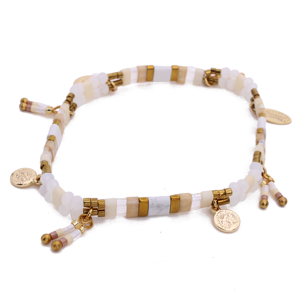 HYPNOCHIC Bracelets Tila Glass bracelet perles pastel multicolore