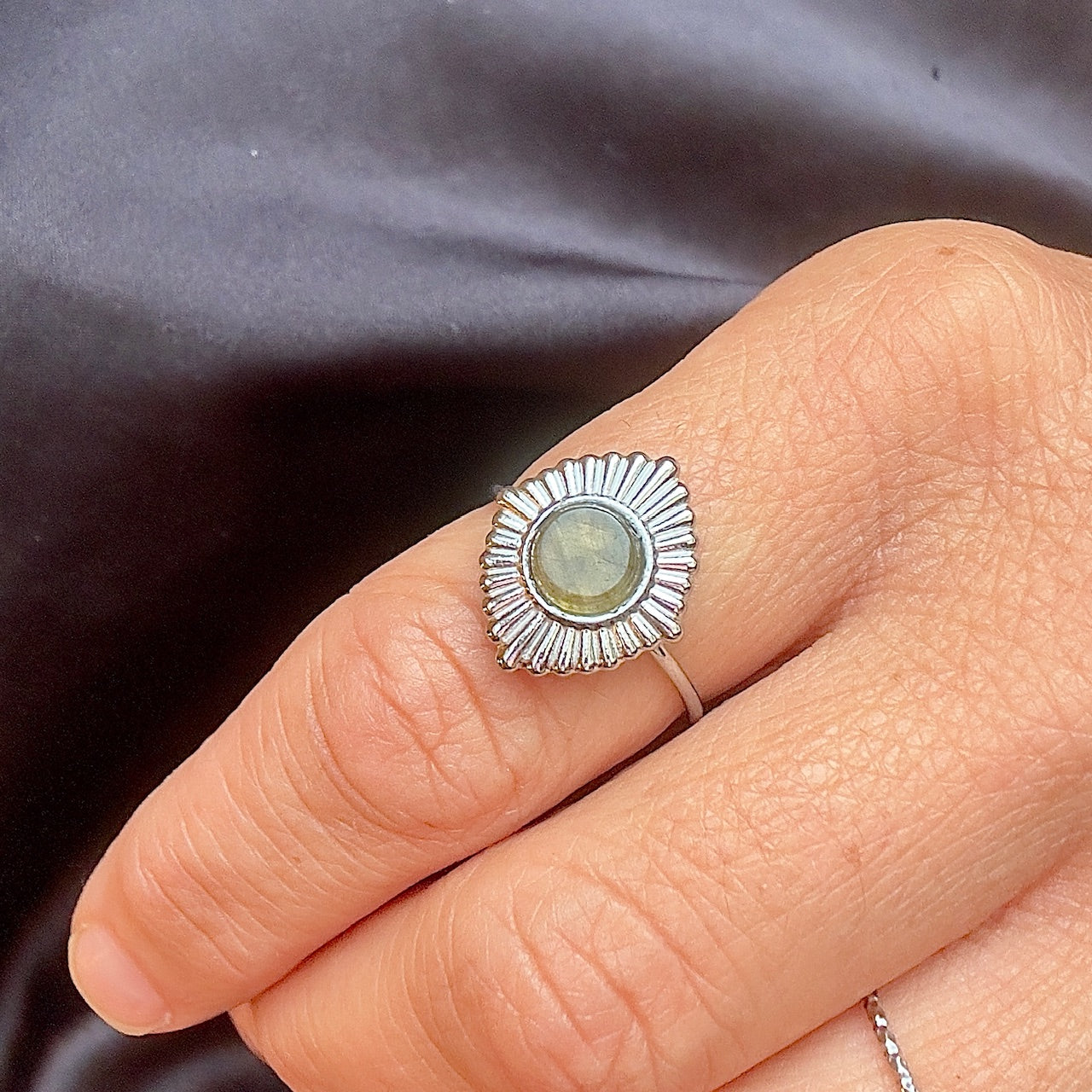 Mad So Creation Solène bague argent labradorite 52-58