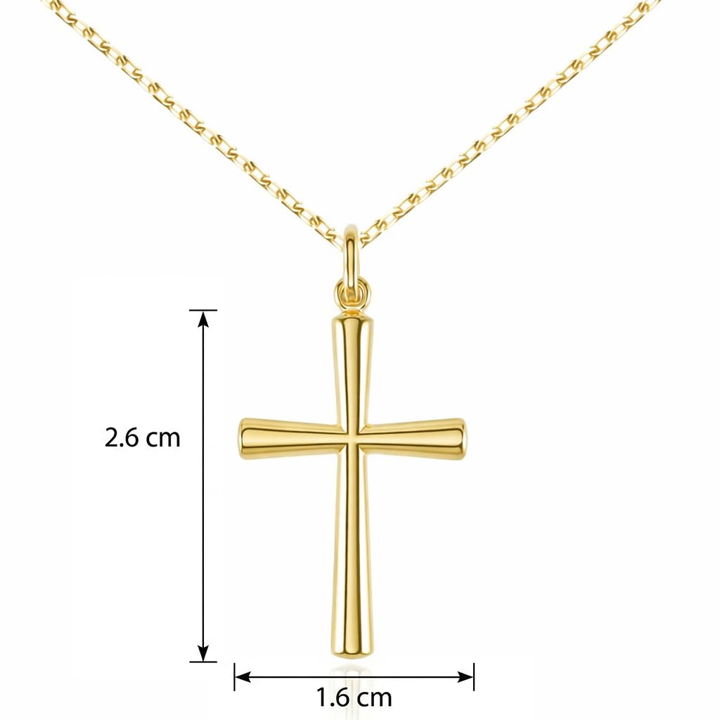 L'Atelier d'Azur Médaille Croix Or Jaune collier chaîne dorée