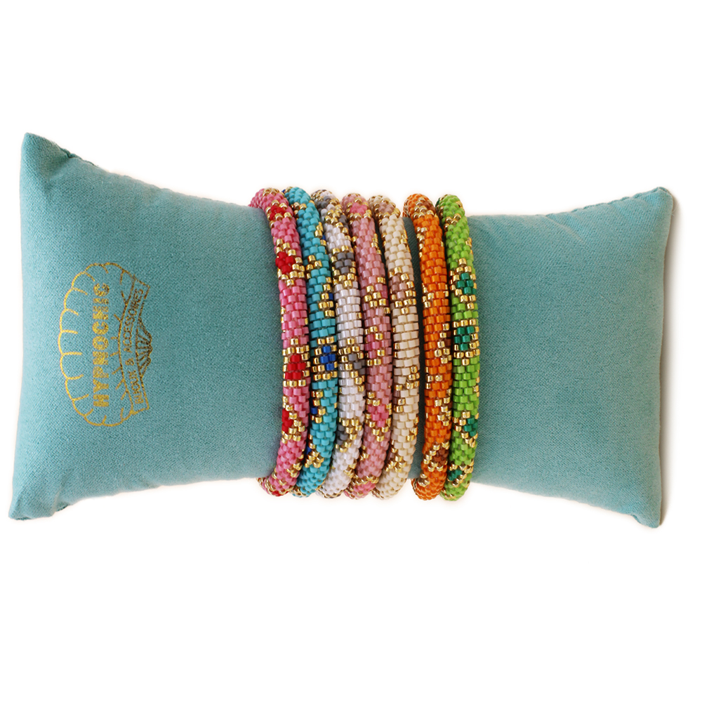 HYPNOCHIC Népalais Donuts Flower bracelet perles