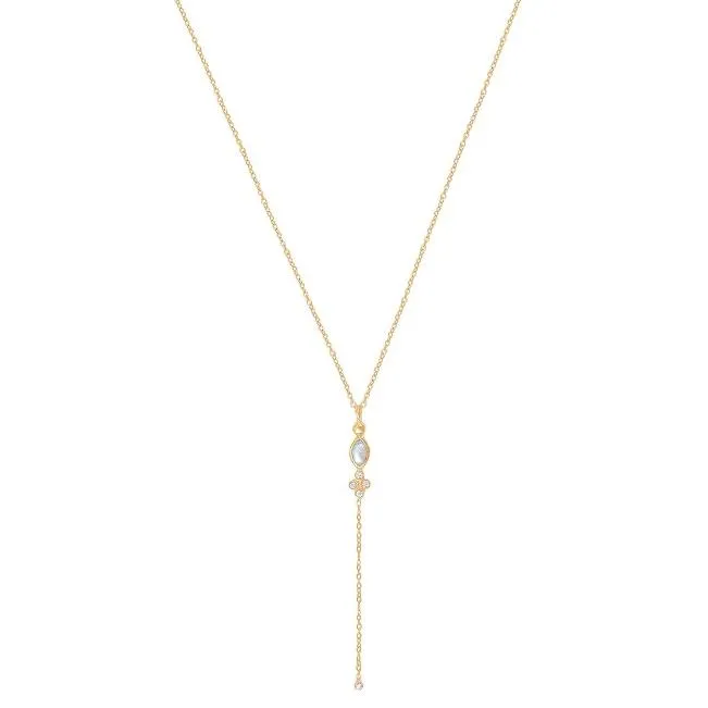 Leticia Ponti Marquise collier pierre de lune 40 cm