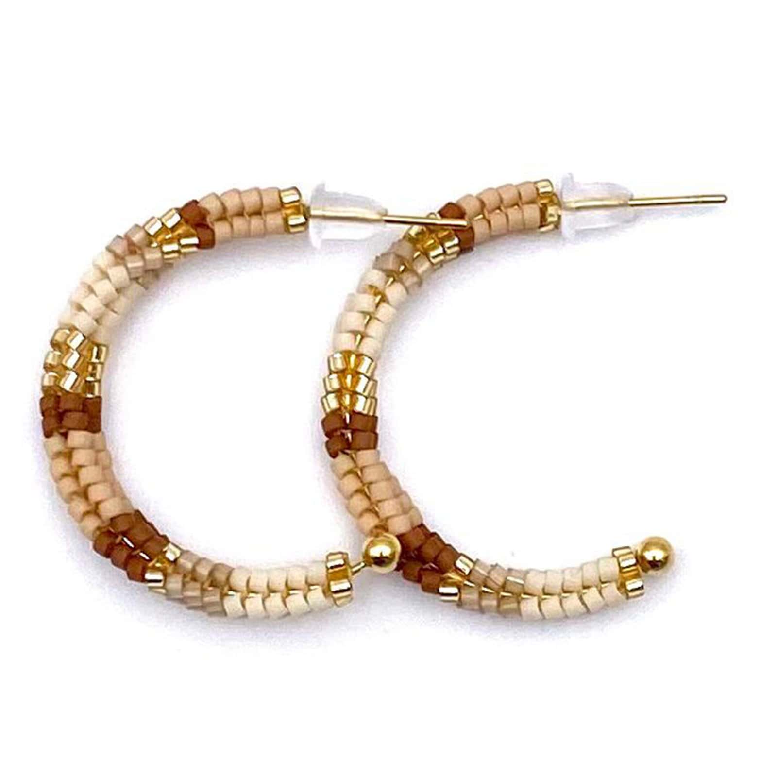 Hypnochic Snake créoles Miyuki multicolores 3 cm