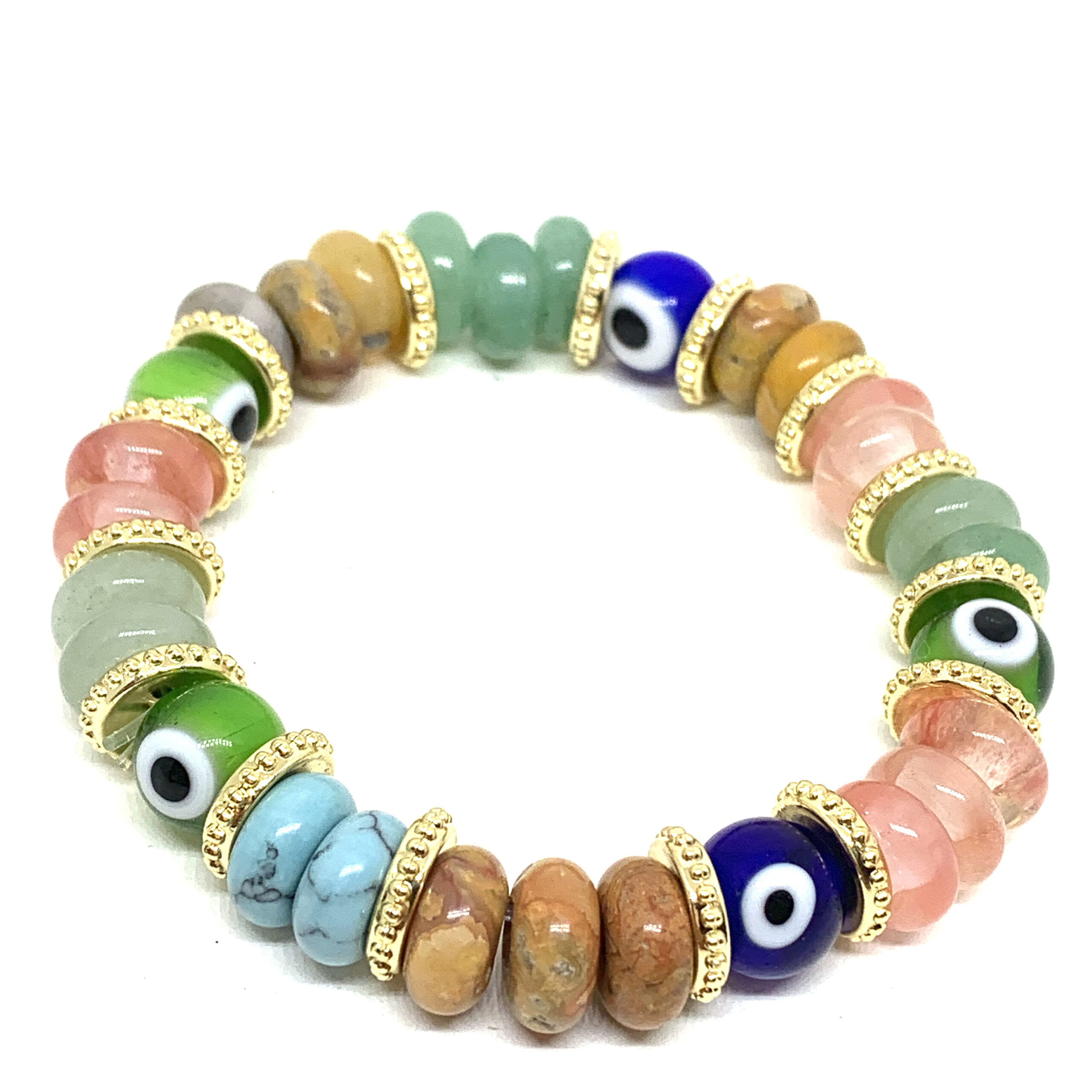 Hypnochic Mahi Eyes bracelet pierres naturelles multicolore