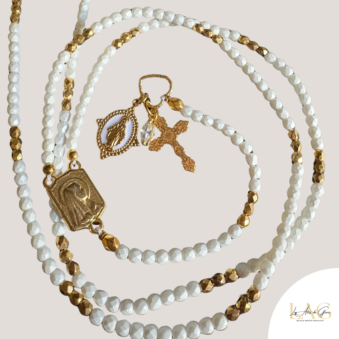 Les Ailes de Gloria Misericorde collier sautoir chapelet