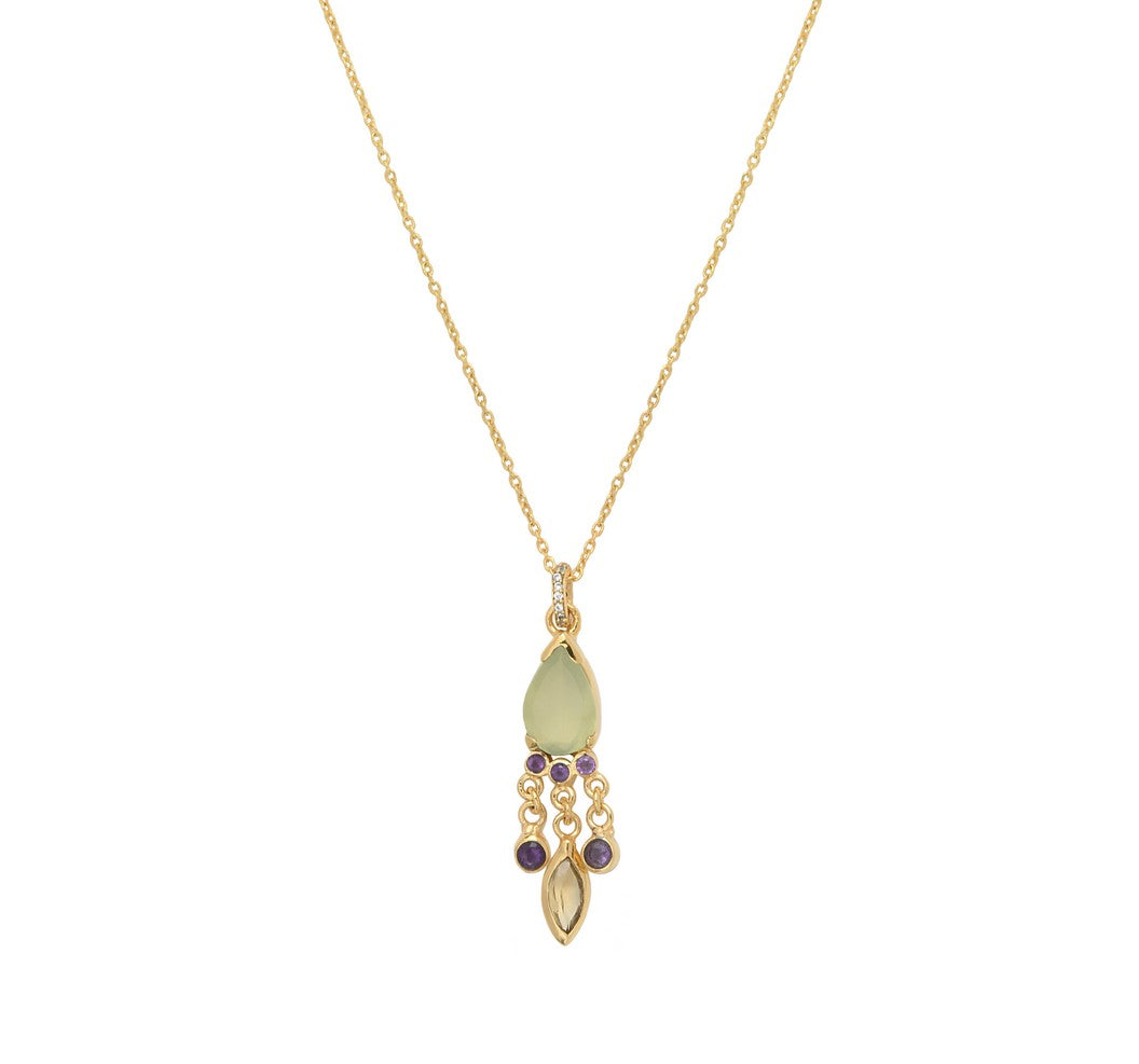 Leticia Ponti Mady collier agate verte pierres naturelles