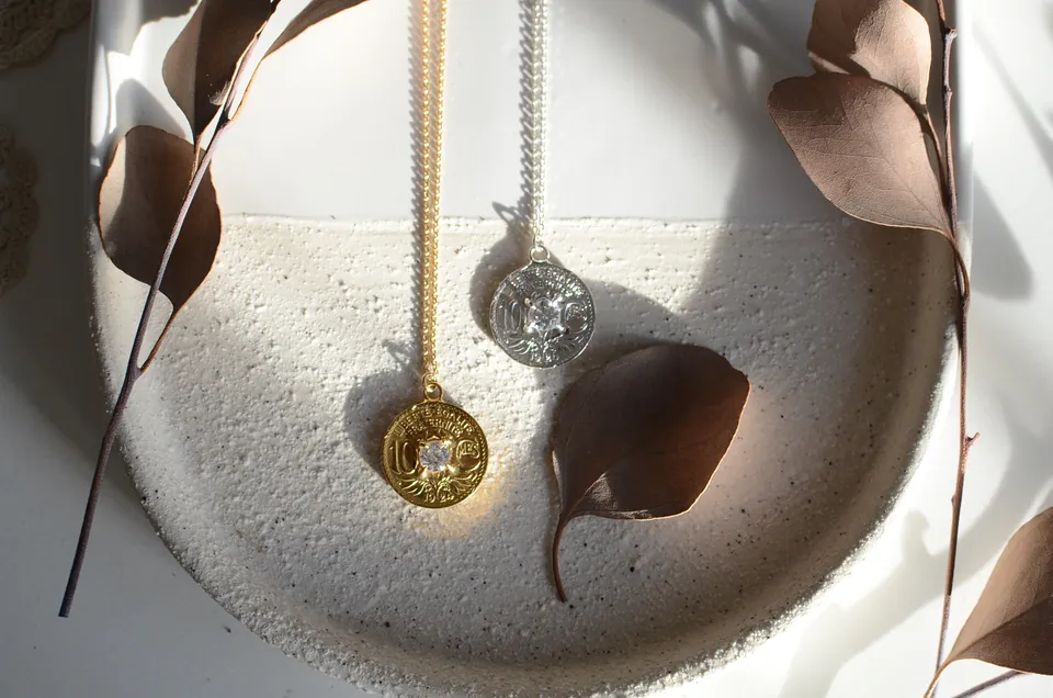 Le P’tit Franc Fraternité Étoilé 10 sous collier zirconium argent 45cm