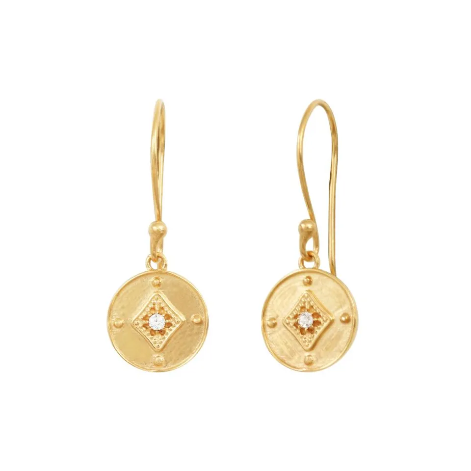 Leticia Ponti Gayane Boucles d'oreilles plaqué or spinelle
