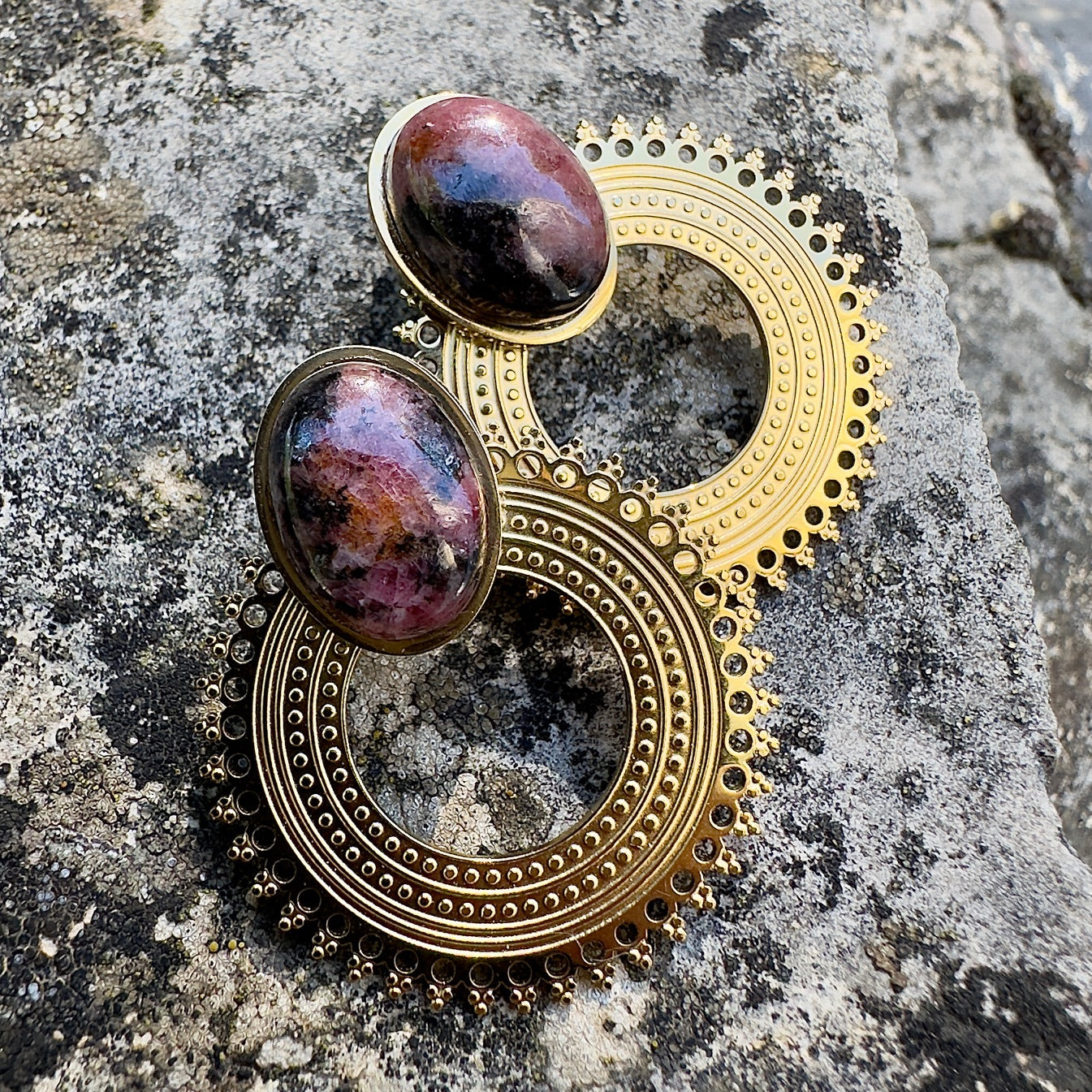 MAD SO CREATION Amia boucles améthyste pierre naturelle