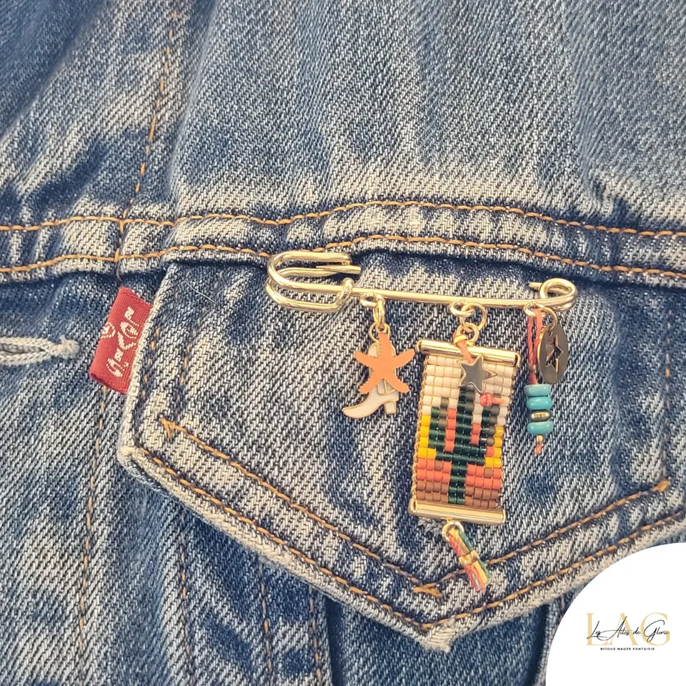 Les Ailes de Gloria Cow Boy Cactus broche fantaisie originale