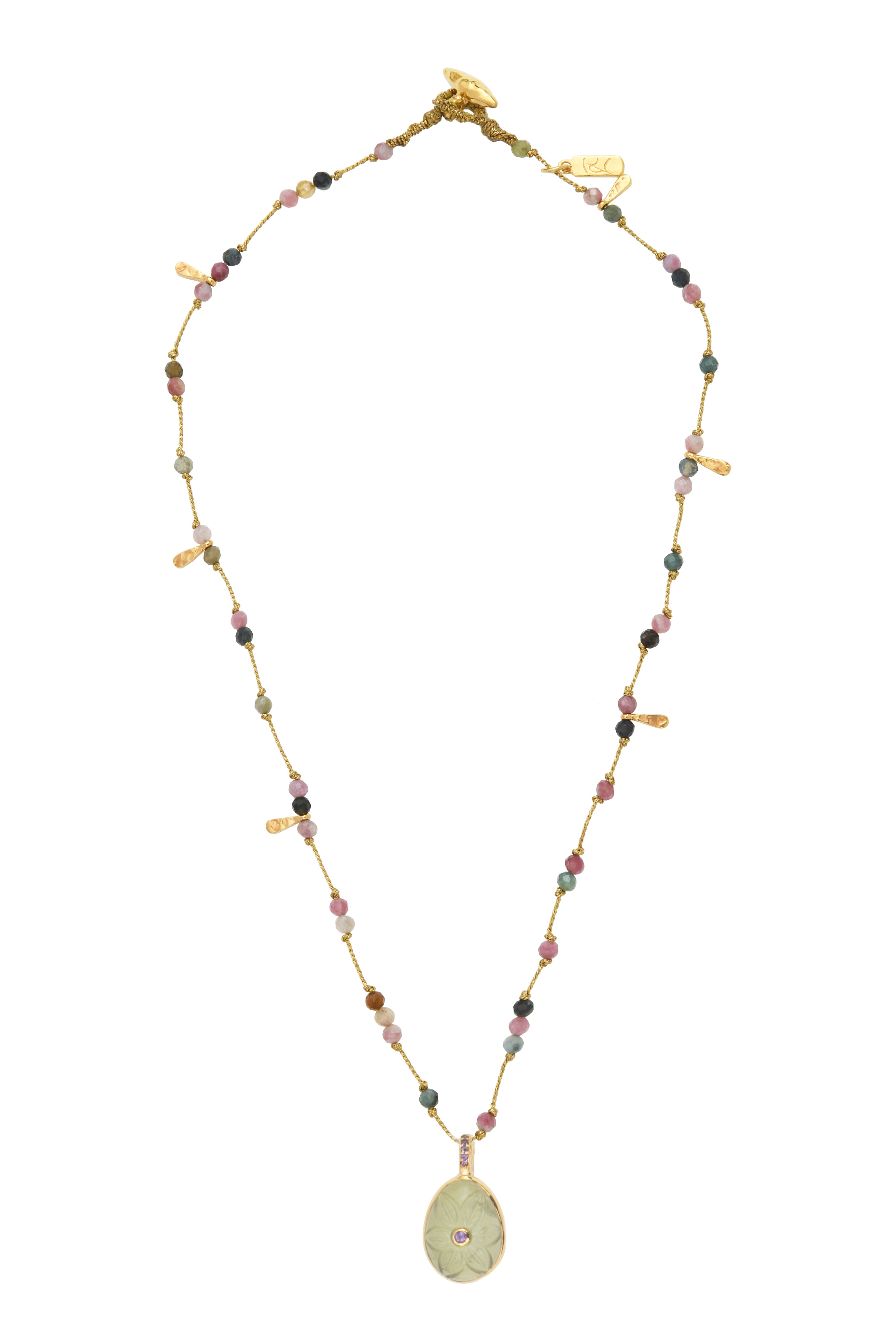 Leticia Ponti Florencia collier fil doré quartz lemon