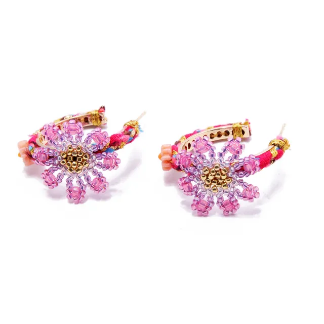 Hypnochic Aloha S créoles boucles d'oreilles dorées