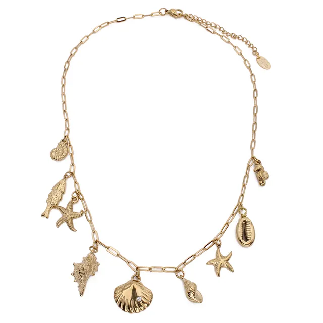 Hypnochic Océane collier fantaisie doré esprit mer