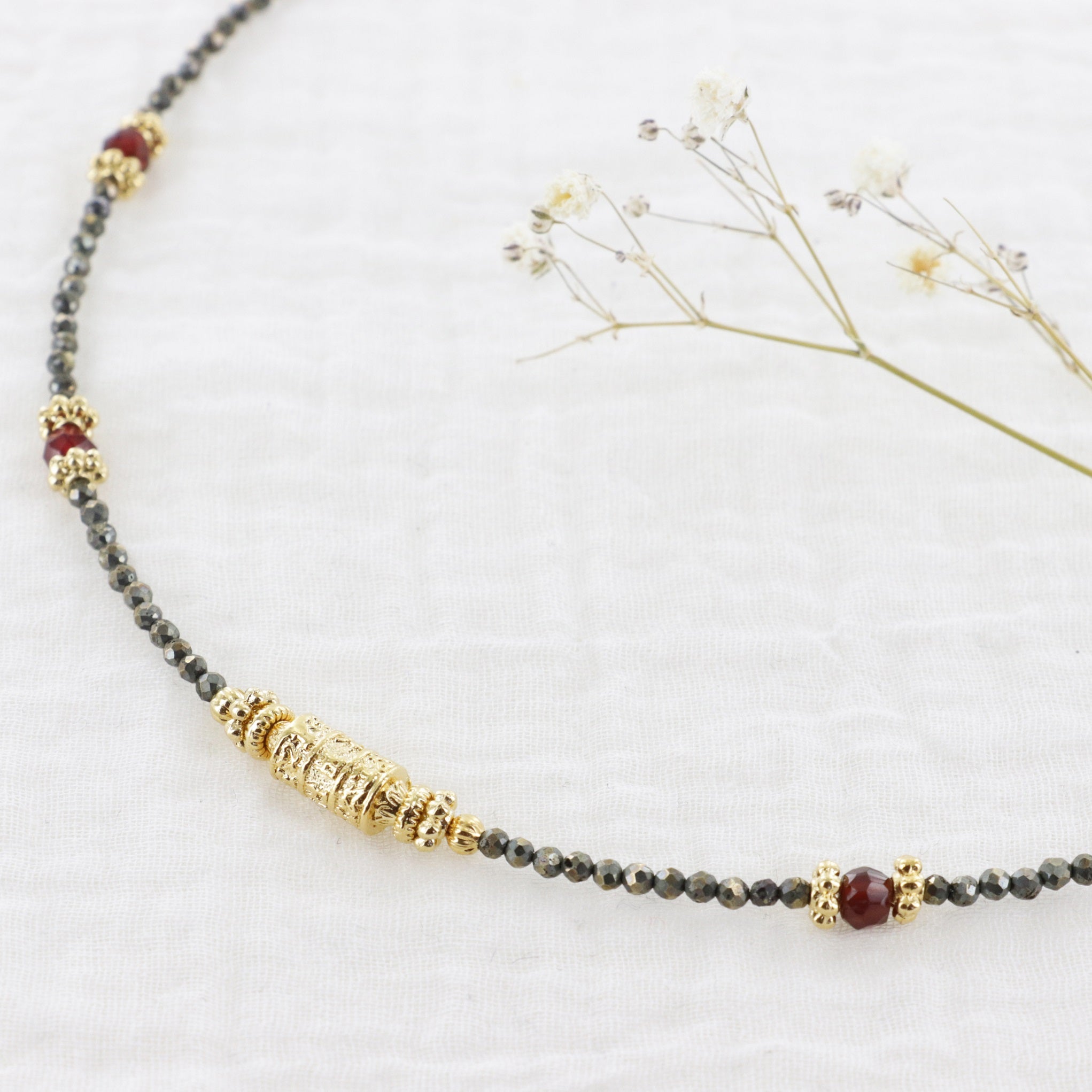 Leticia Ponti Colliers Amaia Tube collier pyrite