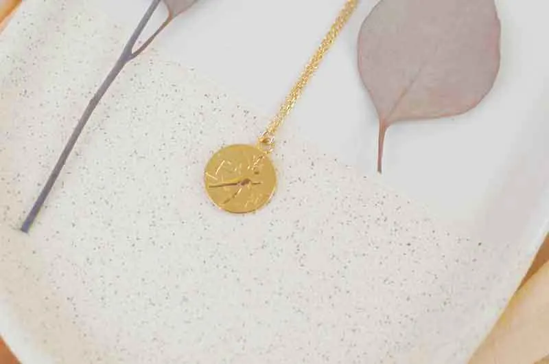 Le P'tit Franc Colliers Ange collier pièce 10 francs plaqué or