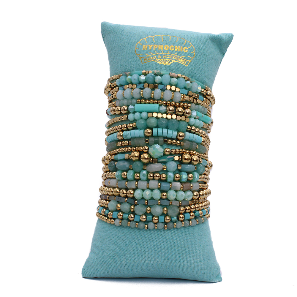 Hypnochic Yasmine set 4 bracelets fantaisie acier multicolore
