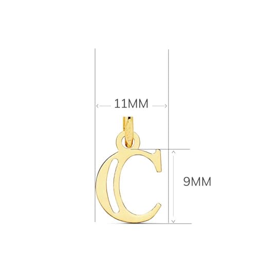 L'Atelier d'Azur Collier lettre C or 750 collier 45 cm