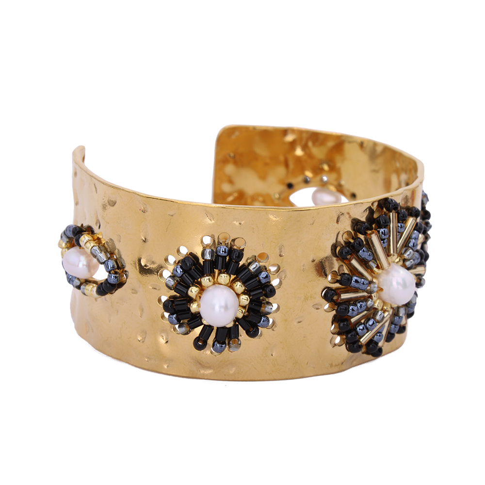 HYPNOCHIC Bracelets Jonc Flora bracelet fleur camel