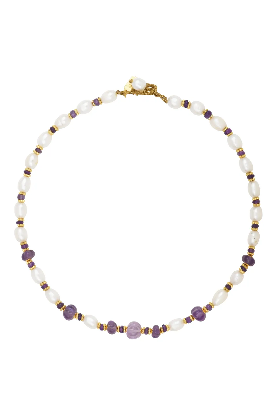 Leticia Ponti Odelia collier améthyste perles 40 cm