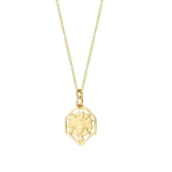 Leticia Ponti Honey Bee collier abeille vermeil 40 cm