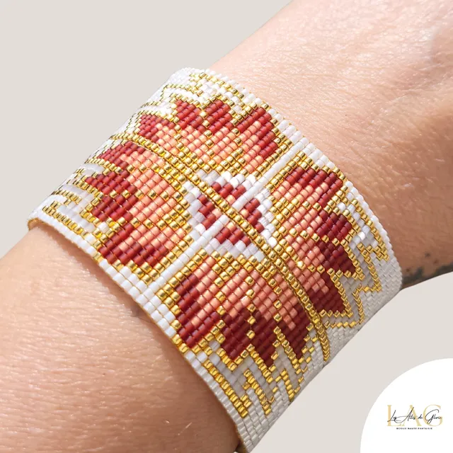 Les Ailes de Gloria Lotus Bracelet Manchette Femme Fantaisie