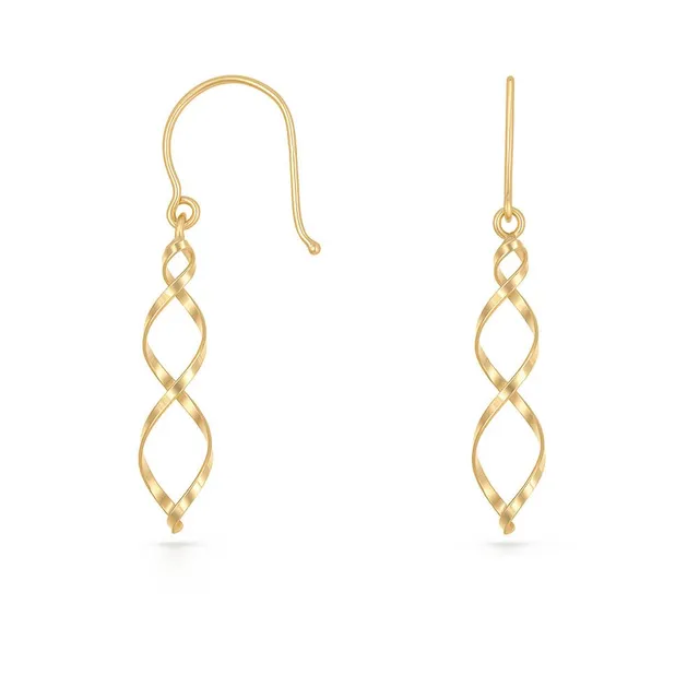 L'Atelier d'Azur Boucles Pendantes Torsadées Or Jaune Femme