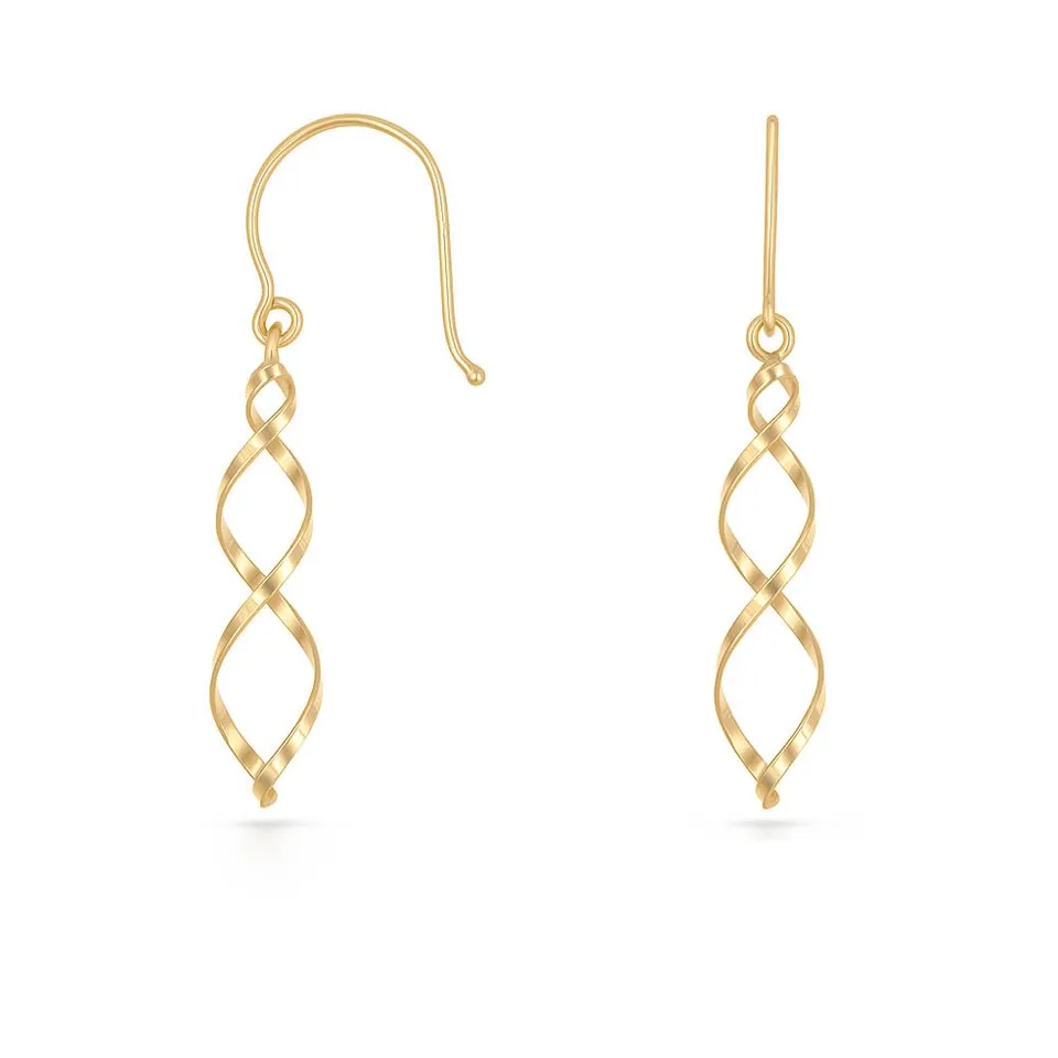 L'Atelier d'Azur Boucles Pendantes Torsadées Or Jaune Femme