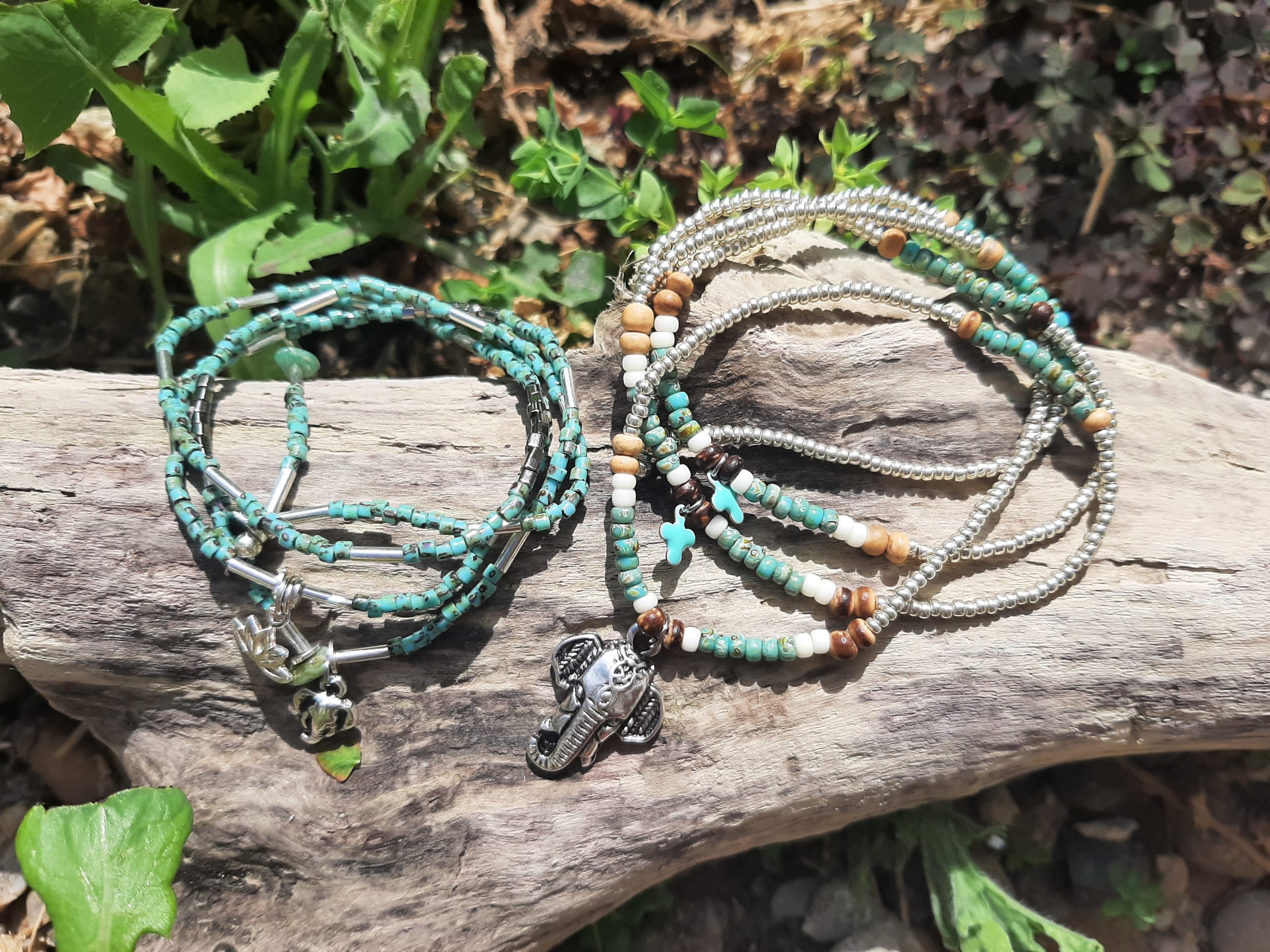 Les Ailes de Gloria Bracelets Multirangs Lotus Blue bracelet bleu