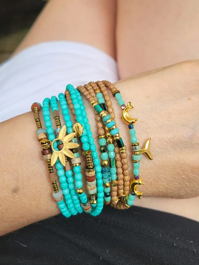 Les Ailes de Gloria Socorro bracelet multirangs fantaisie