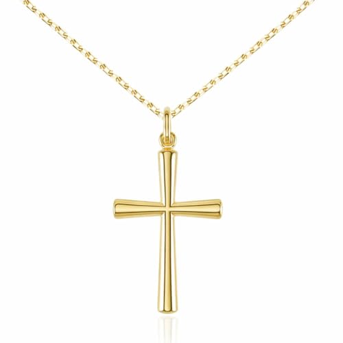 L'Atelier d'Azur Médaille Croix Or Jaune collier chaîne dorée