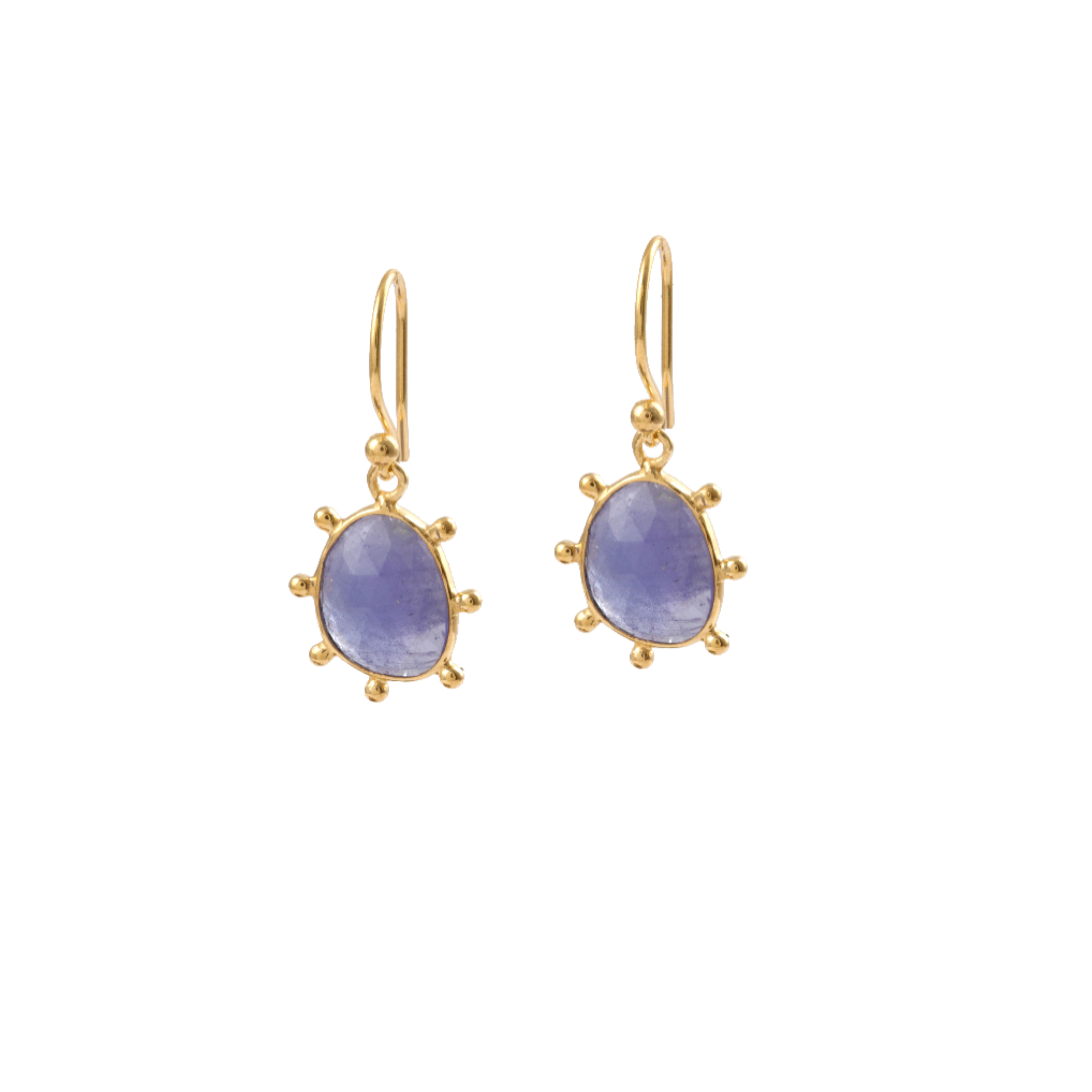 Leticia Ponti Héloïse boucles tanzanite plaqué or