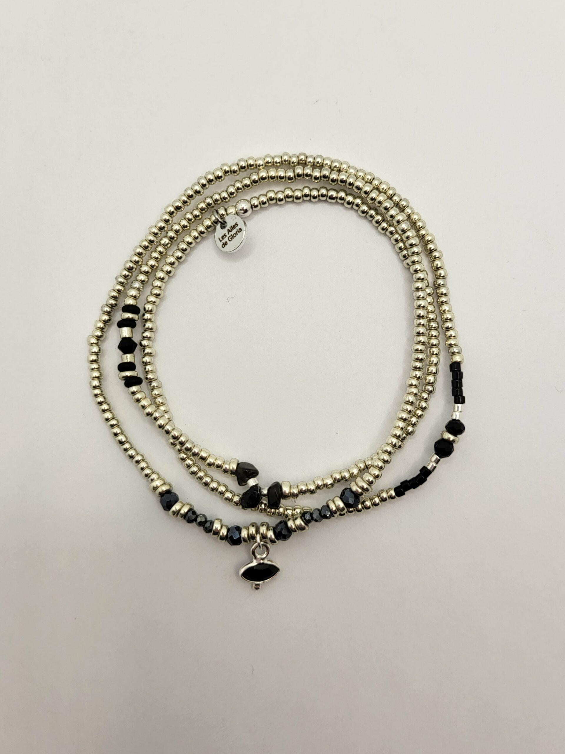 Les Ailes de Gloria Sand Silver Vertus bracelet multirangs