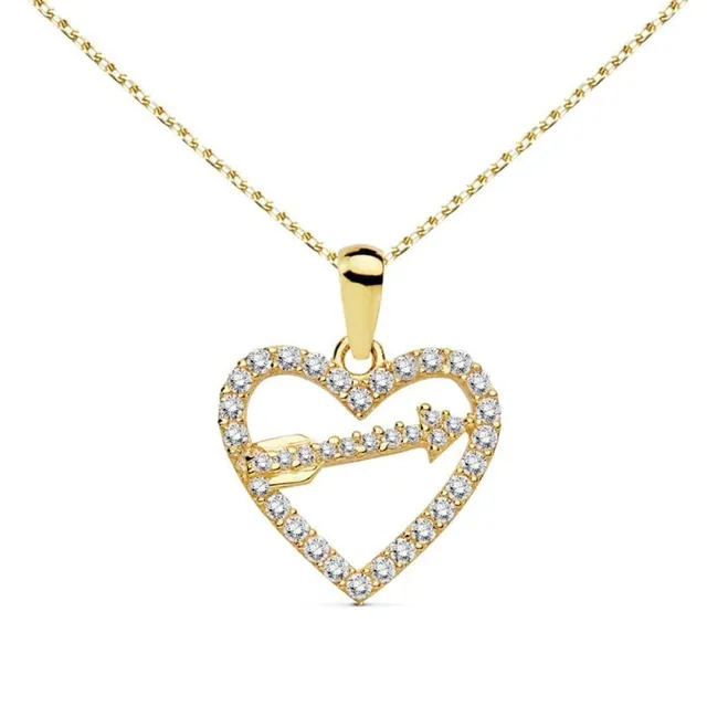 L'Atelier d'Azur Collier Cœur Flèche Or 18 Carats 42-45 cm
