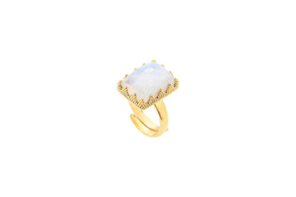 Leticia Ponti Maëlle bague lapis-lazuli ajustable