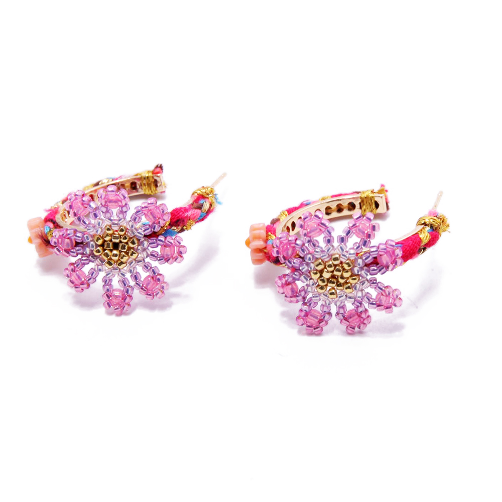 Hypnochic Aloha S créoles boucles d'oreilles dorées