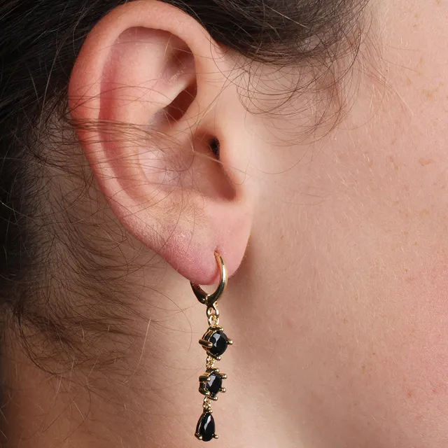 Hypnochic Créole Crystal Noir créoles femme noir