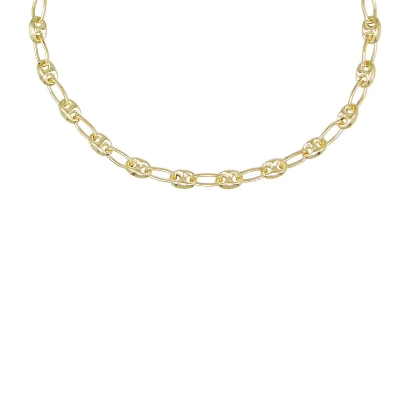 L'Atelier d'Azur Collier grain de café or 375 collier 50 cm