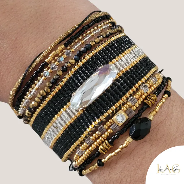 Les Ailes de Gloria Manchette Constellation bracelet large