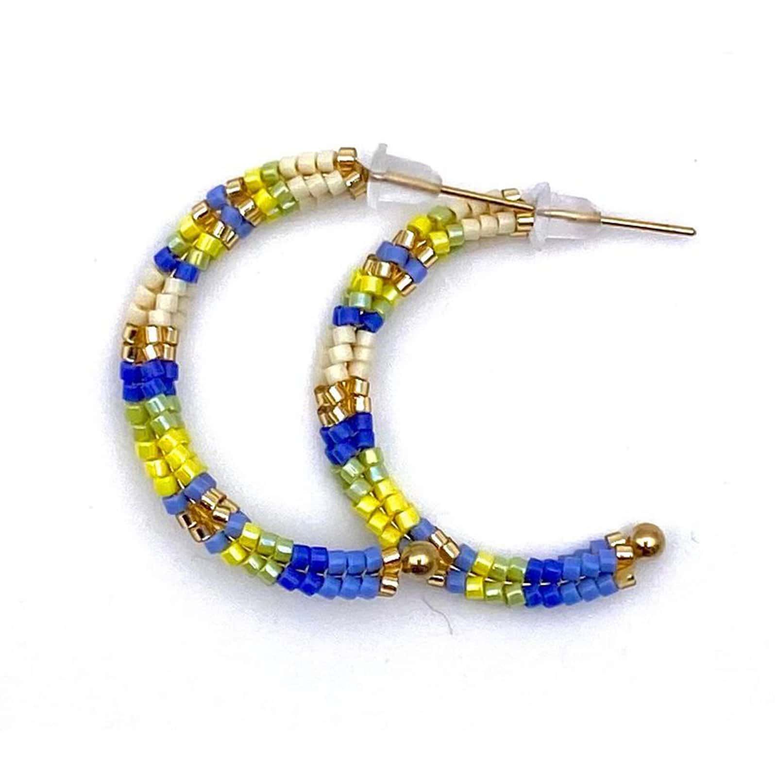 Hypnochic Snake créoles Miyuki multicolores 3 cm
