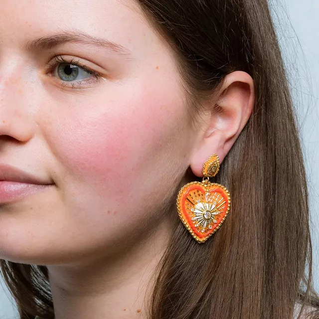 HYPNOCHIC Anna Boucles d'oreilles Cœur feutrine Miyuki