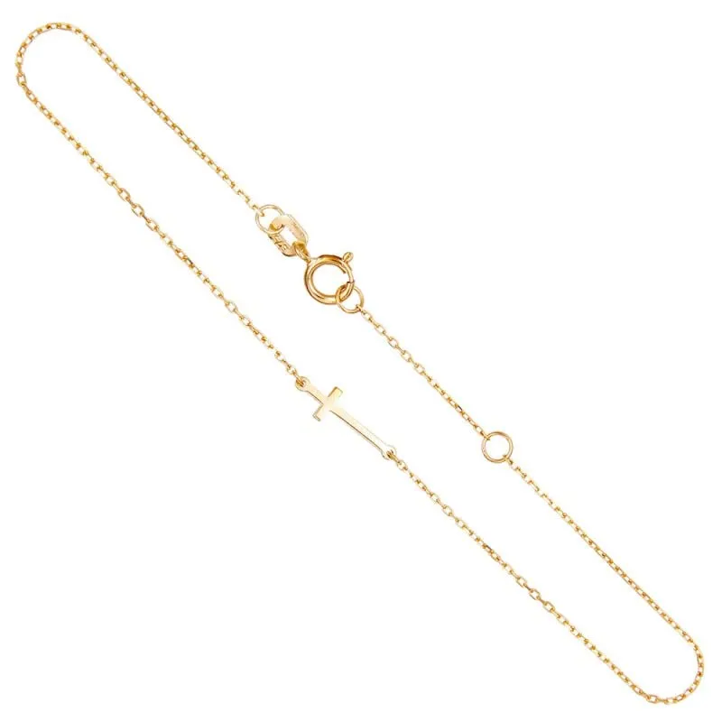 L'Atelier d'Azur Bracelet Croix Or 375 Femme 18cm