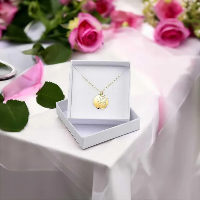 L'Atelier d'Azur Médaille Vierge collier or jaune 375/1000 45cm