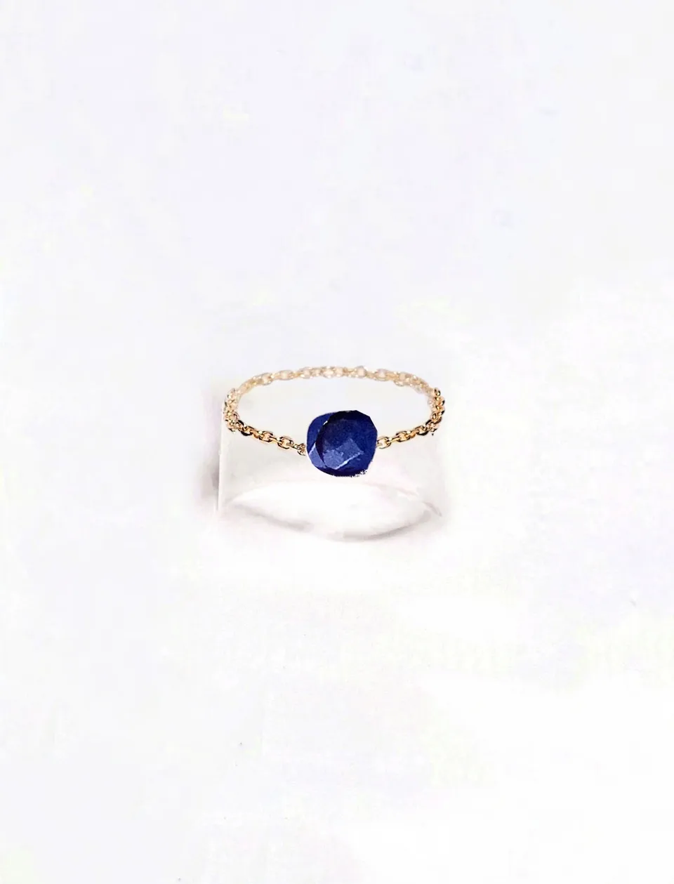 Ô PLUM Bague Hanna Sodalite bague plaqué or taille 50 pierre