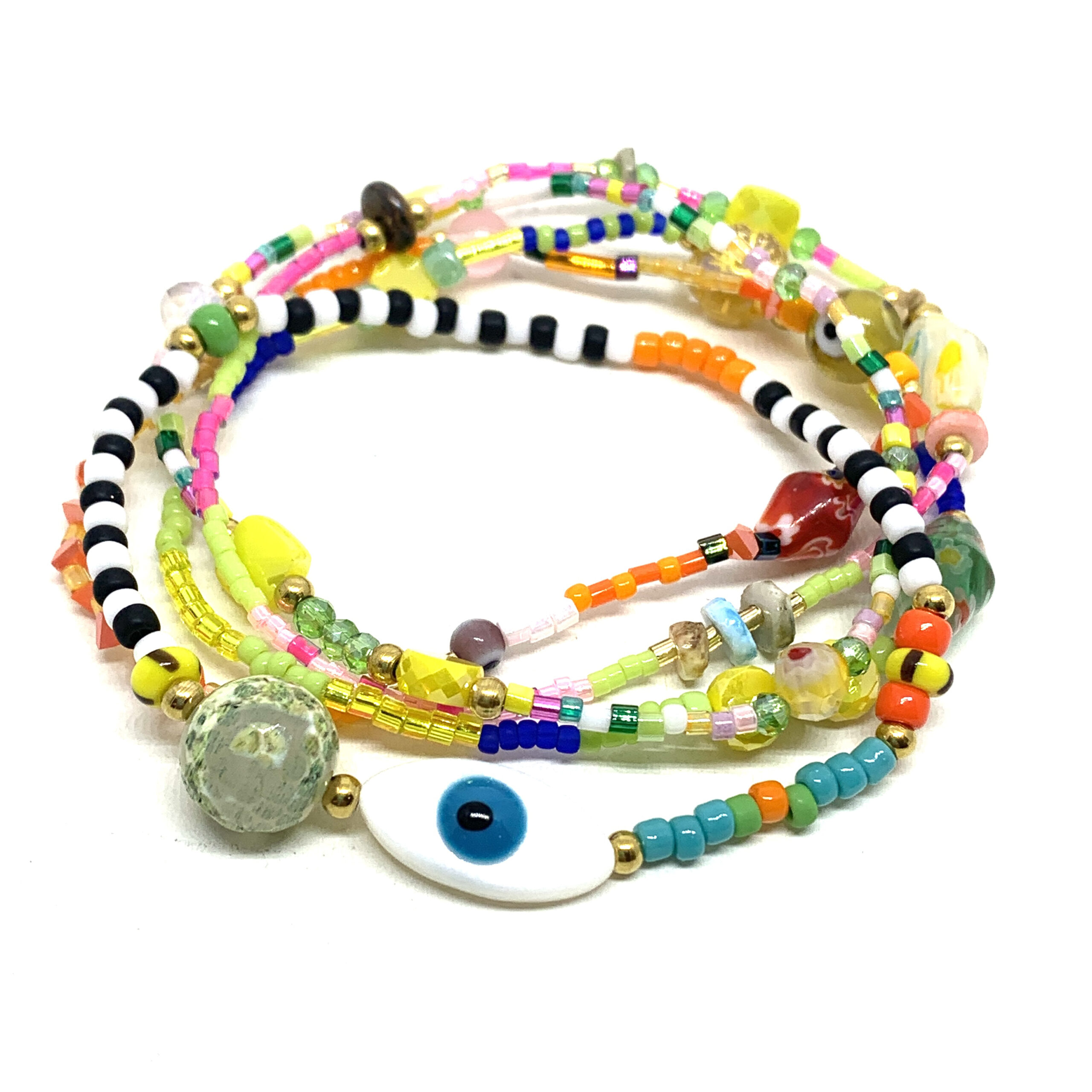 HYPNOCHIC Vamos bracelet multi-rangs élastique multicolore