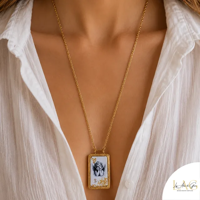 Les Ailes de Gloria L'Ange Rêveur sautoir scapulaire femme