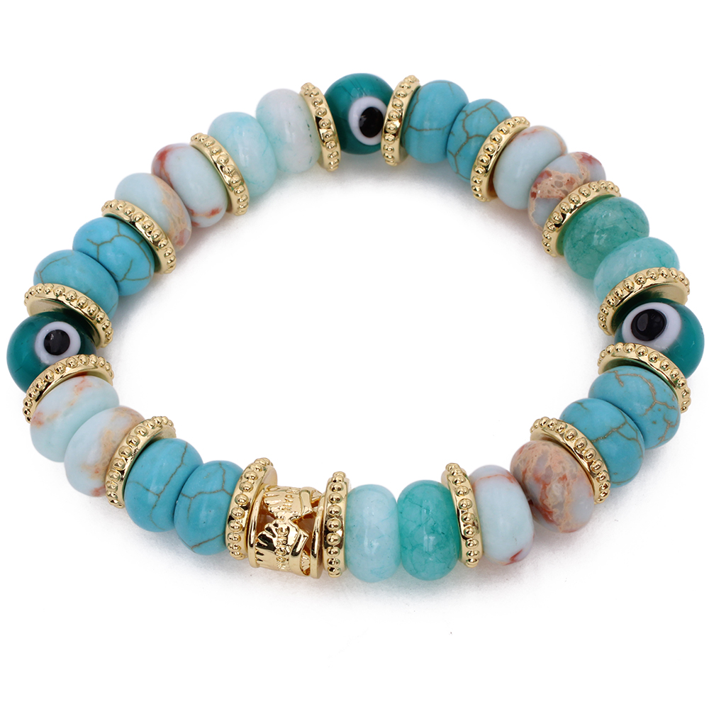 HYPNOCHIC Mahi bracelet élastique rose perles semi-précieuses