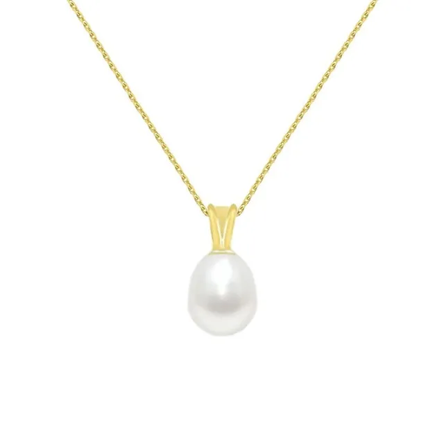 L'Atelier d'Azur Collier pendentif perle goutte or jaune